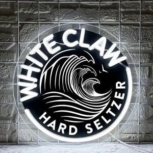 White Claw Hard Seltzer Neon LED Sign, Wall Decor Bar Patio, Tropical Wall Art